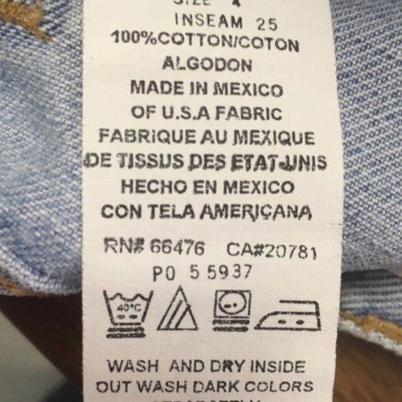 Tommy Hilfiger vtg Jean Capri‎ Pants embellished Y2K 90'S - Picture 4 of 5